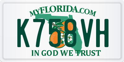 FL license plate K758VH