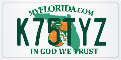 FL license plate K75TYZ
