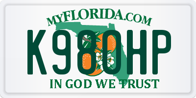 FL license plate K98OHP