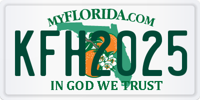 FL license plate KFH2025