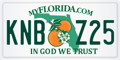 FL license plate KNBZ25
