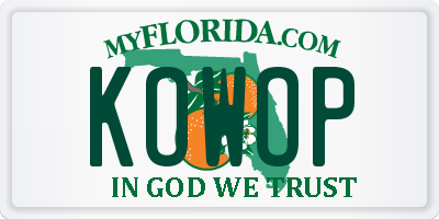 FL license plate KOWOP