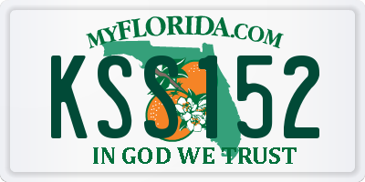 FL license plate KSS152
