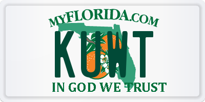FL license plate KUWT