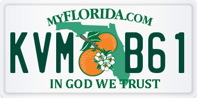 FL license plate KVMB61