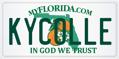 FL license plate KYCOLLE