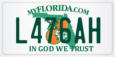 FL license plate L476AH