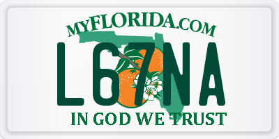 FL license plate L67NA
