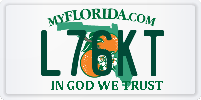 FL license plate L76KT
