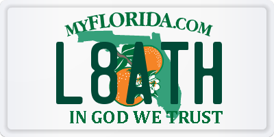 FL license plate L8ATH
