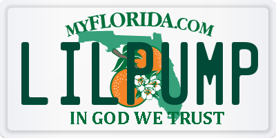 FL license plate LILPUMP