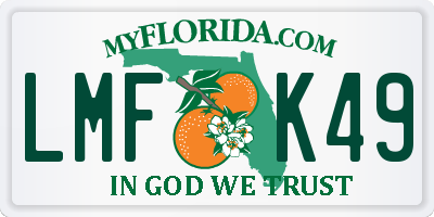 FL license plate LMFK49