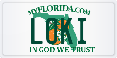 FL license plate LOKI