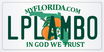 FL license plate LPLAMBO
