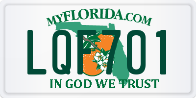 FL license plate LQF701