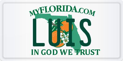 FL license plate LUIS