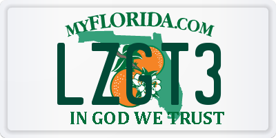 FL license plate LZGT3