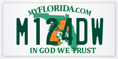 FL license plate M124DW