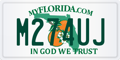 FL license plate M274UJ