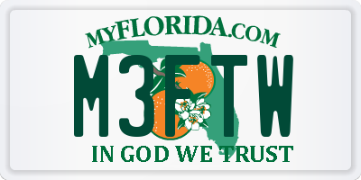 FL license plate M3FTW