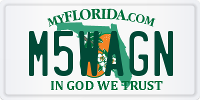 FL license plate M5WAGN