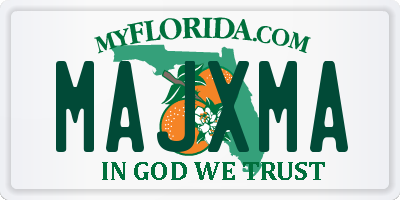 FL license plate MAJXMA