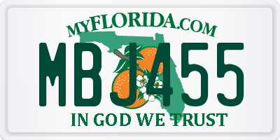 FL license plate MBJ455