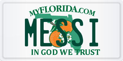 FL license plate MESSI