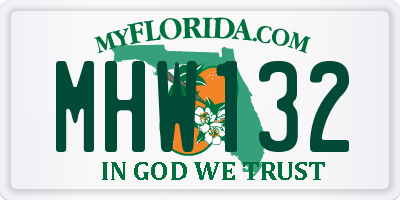 FL license plate MHW132