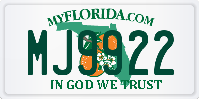 FL license plate MJ9922