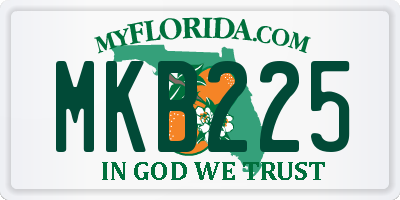 FL license plate MKB225