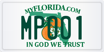 FL license plate MP001