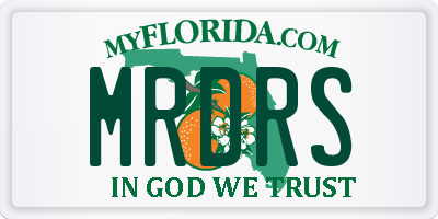 FL license plate MRDRS