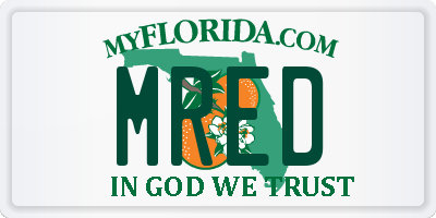 FL license plate MRED