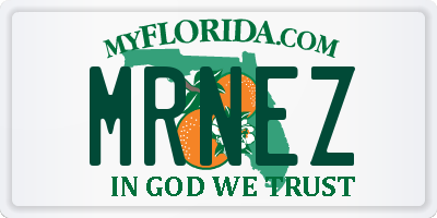 FL license plate MRNEZ