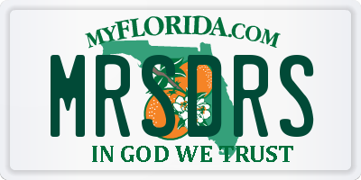 FL license plate MRSDRS