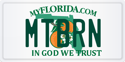 FL license plate MTBRN