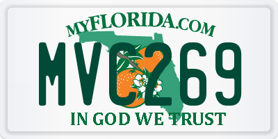 FL license plate MVC269