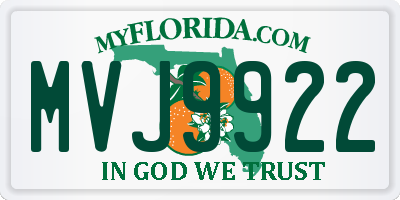 FL license plate MVJ9922