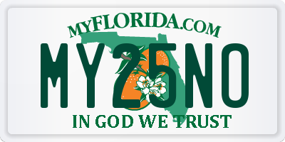 FL license plate MY25NO