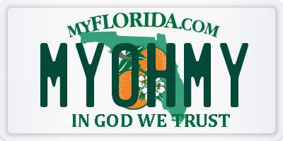 FL license plate MYOHMY