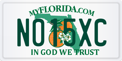 FL license plate N015XC