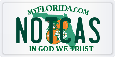 FL license plate N0TCAS