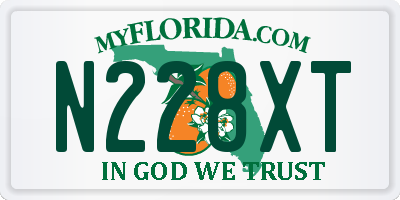 FL license plate N228XT