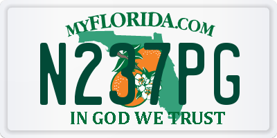 FL license plate N237PG