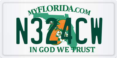 FL license plate N324CW