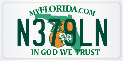 FL license plate N379LN