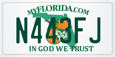 FL license plate N443FJ