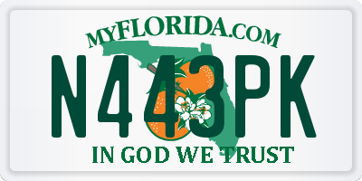 FL license plate N443PK