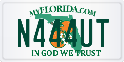 FL license plate N444UT